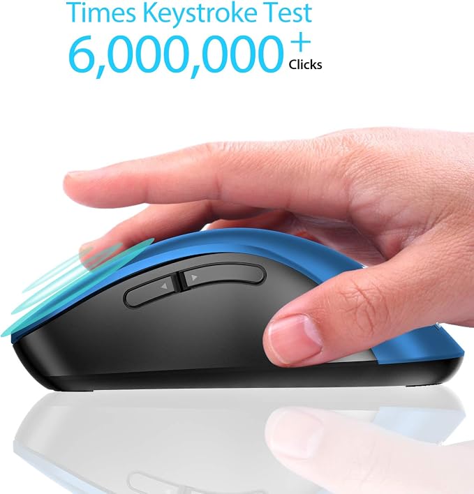 memzuoix 2.4G Portable Wireless Mouse, 1400 DPI Mobile Optical Cordless Mice - Image 4