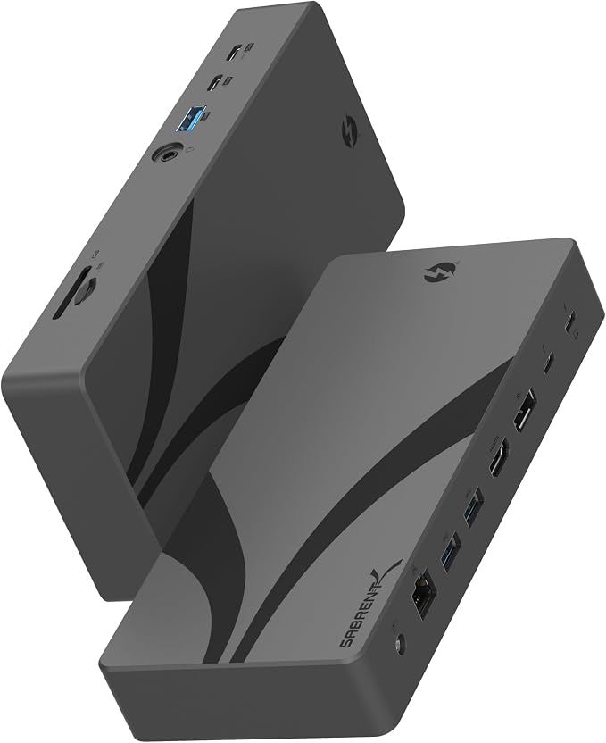SABRENT Thunderbolt 4 Docking Station, TB4 Ports, USB4 & TB3 Compatible by SABRENT