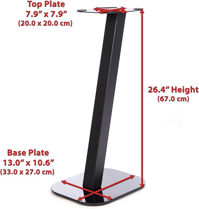 EXIMUS One Pair Fixed Height Universal Speaker Floor Stands - Image 5