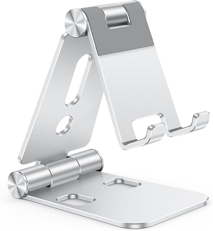 OMOTON Foldable Cell Phone Stand, C4 Portable Aluminum Phone Holder, Adjustable by OMOTON