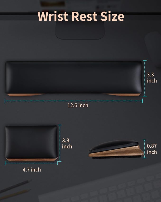 ASFSKY Keyboard and Mouse Wrist Rest Set - Image 2
