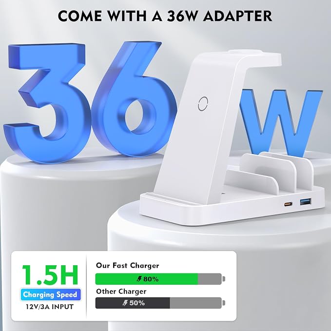 Wireless Charger for iPhone - 5 in 1 Charging Station for Multiple Devices - Image 4