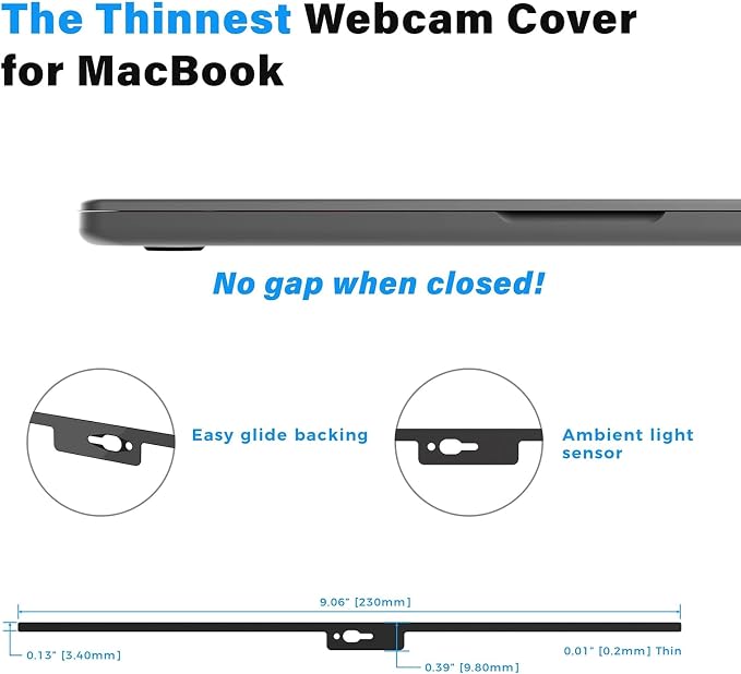Webcam Cover - Compatible with MacBook 2021-2022 Air & Pro Notch Displays & - Image 5