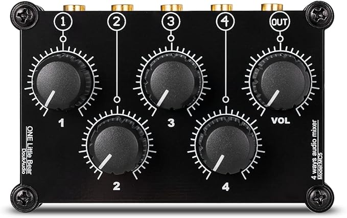 Little Bear MC5 Mini Portable Stereo 4 Channel Audio Mixer Passive Live Studio - Image 8