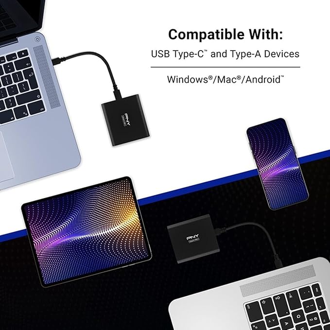 PNY EliteX-PRO 2TB USB 3.2 Gen 2x2 Type-C Portable Solid State Drive – - Image 5