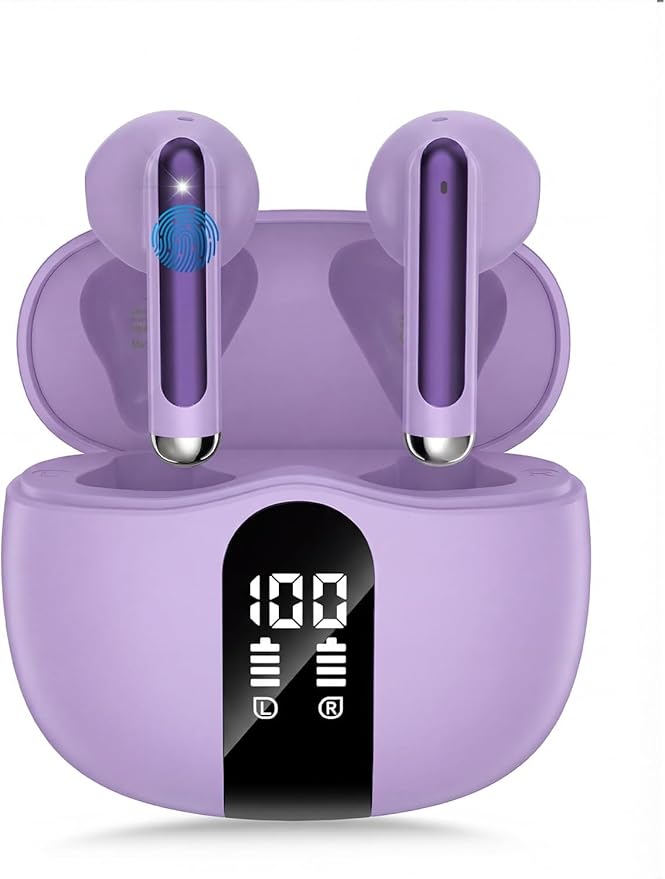 Wireless Earbuds, 2026 Bluetooth 5.4 Headphones Bass Stereo Ear Buds by Unknown