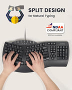 Perixx PERIBOARD-512B Wired Ergonomic Keyboard - Image 2
