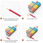 5Pcs Lever Wire Connectors, 3 in 9 Out Quick Wiring Cable Electrical Connector - Image 6