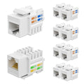 iwillink 10Gbps Cat6 Keystone Jack 10-Pack, RJ45 Keystone Jack, 90-Degree by IWILLINK