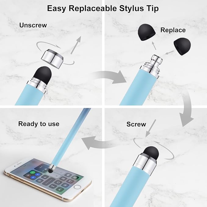 LINFANC Stylus Pens for Touch Screens, Linfanc 6 Pack Stylus Pens for iPad High - Image 6