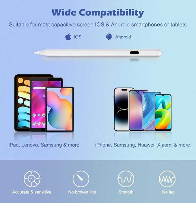 MoKo Stylus Pens for Touch Screens, Fast Charge Stylus Pen for Apple - Image 2