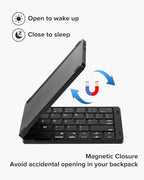 DeLUX Foldable Bluetooth Keyboard, Wireless Portable Travel Keyboard - Image 5