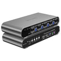 4 Computers 2 DP Monitors Automatic KVM Switch, 8K@30Hz 4K@144Hz 4 Port DP USB by Terived