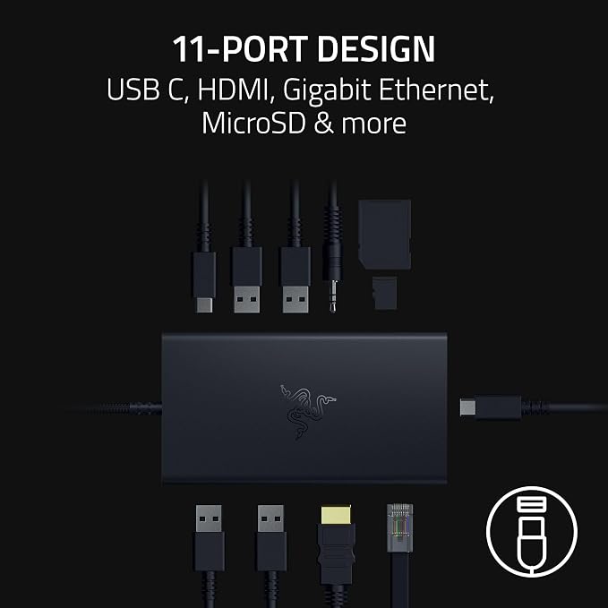 Razer USB C Dock 11-Port Travel Charging Station - Image 2