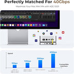 40Gbps Aluminum Hub & Stand for New M4/M4 Pro Mac Mini - Image 5