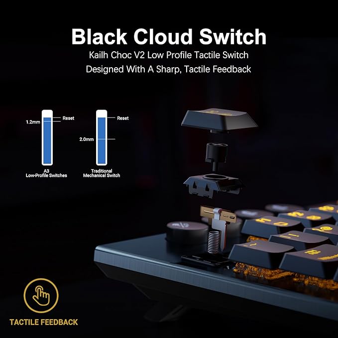 Hexgears Immersion A3 Low-Profile Wireless Mechanical Keyboard, TKL - Image 2