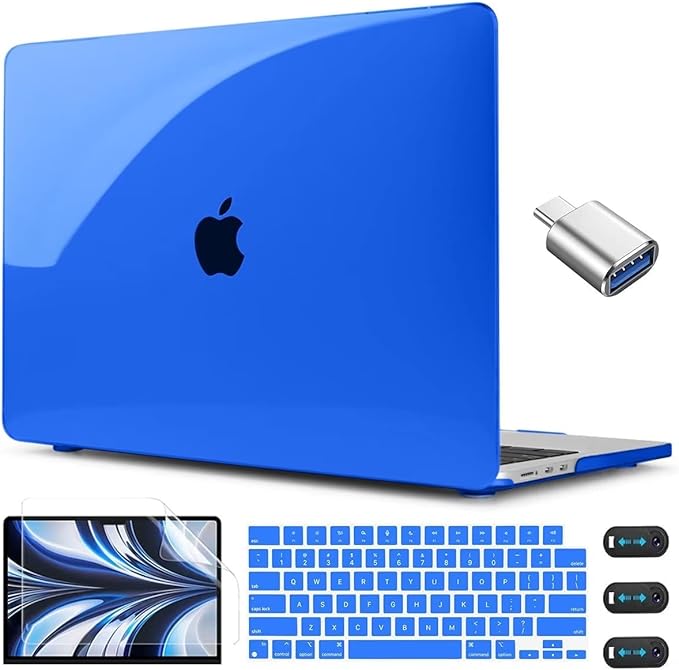 CISSOOK Compatible with MacBook Air 13.6 inch Case Blue 2022 2024 2025 Release by CISSOOK