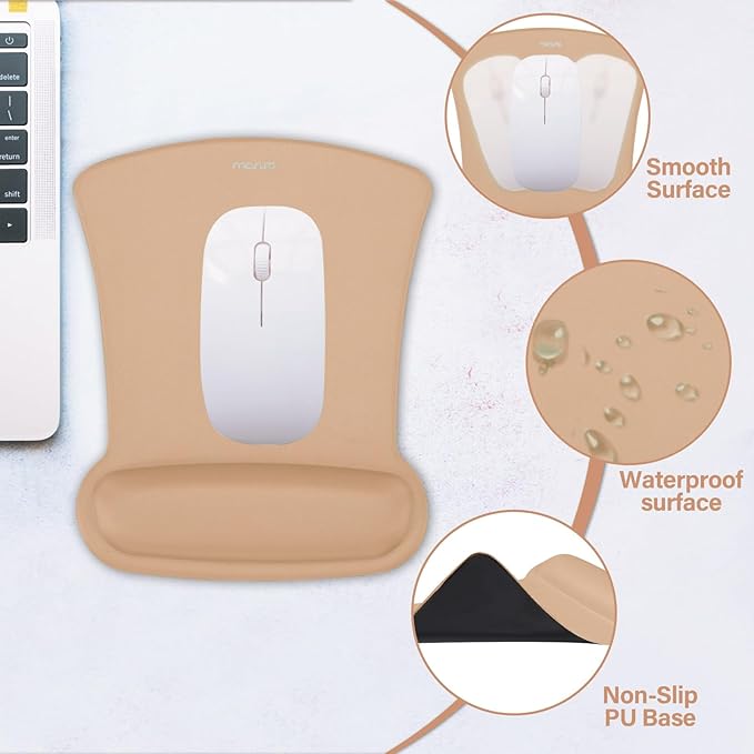 MOSISO Wrist Rest Support for Mouse Pad & Keyboard Set, Ergonomic Mousepad - Image 5