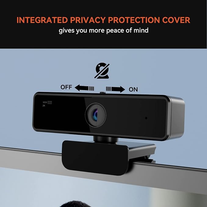 NUROUM V11 2K Webcam for PC, 1080P 60FPS USB Web Camera - Image 5