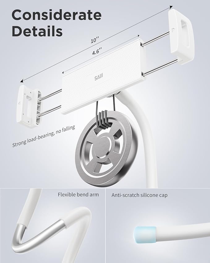 SAIJI iPad Stand, Adjustable Ergonomic Tablet Holder - Image 5