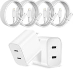 Fast iPhone Charger, Dual Port USB C iPhone Charger Fast Charging Block by SpeedScope