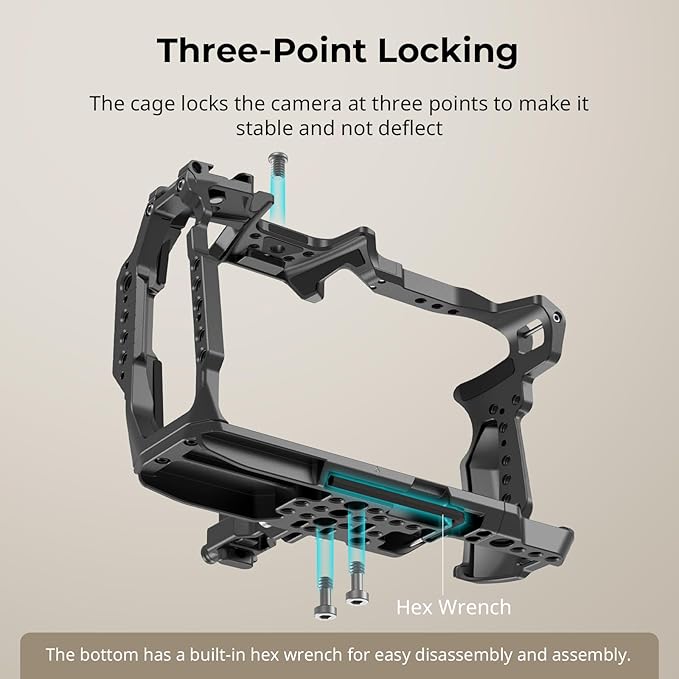 SmallRig Cage for Blackmagic Design Cinema 6K, Only for BMCC 6K, Full/Half Cage - Image 5