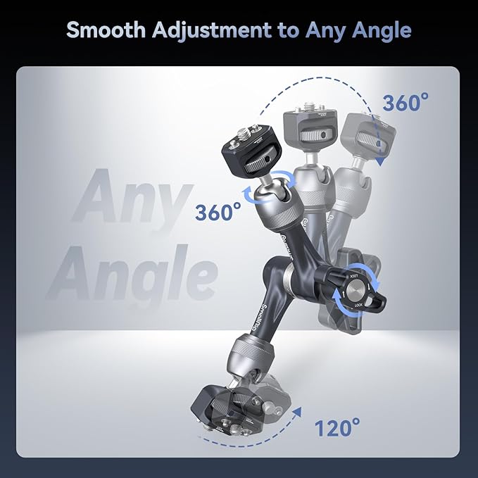 SMALLRIG 7" Rosette Magic Arm, Camera Monitor Mount, Articulating Arm - Image 4