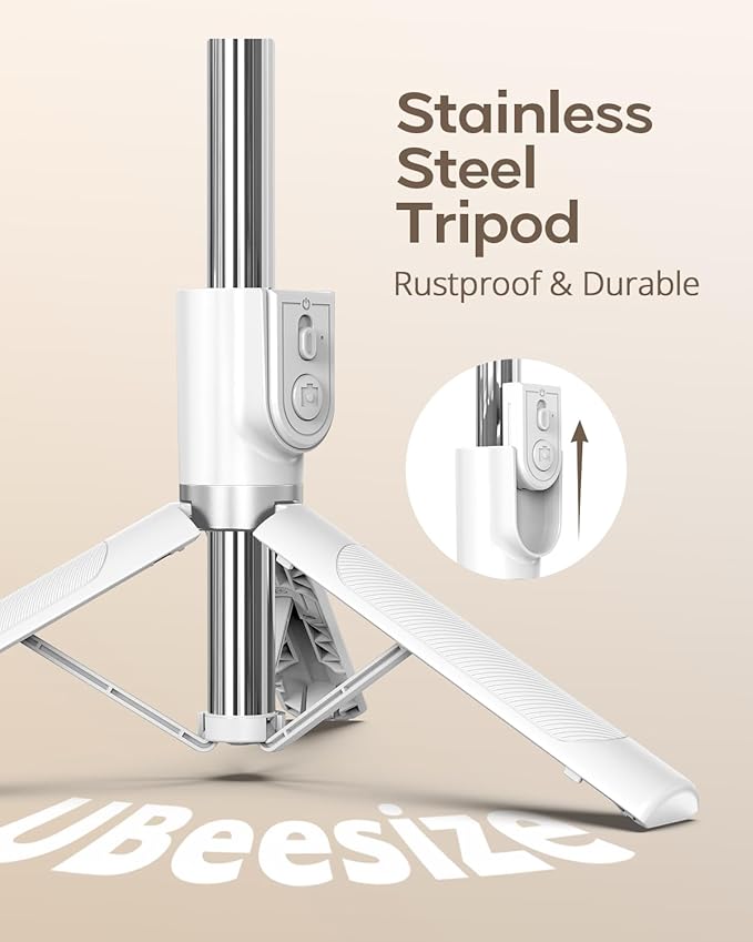 UBeesize Selfie Stick Tripod for iPhone and Android, Portable Selfie Sticks - Image 4