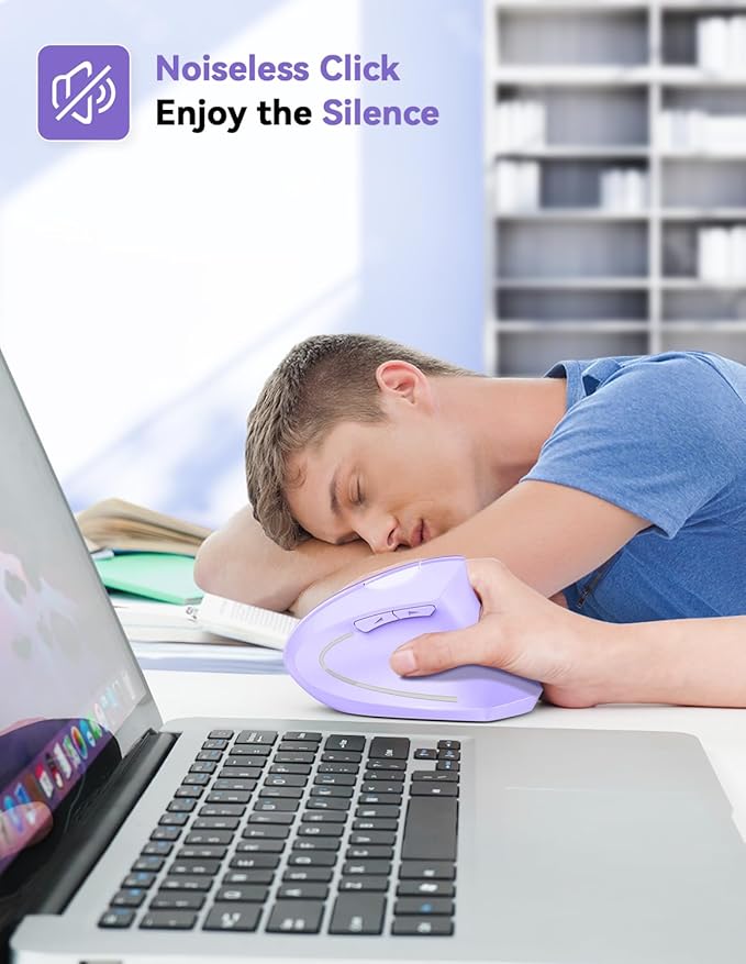 TECKNET Ergonomic Mouse, 4800 DPI Wireless Vertical Mouse - Image 4