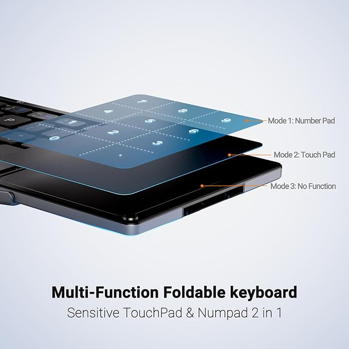 iClever Foldable Bluetooth Keyboard, BK18 Foldable Keyboard - Image 3