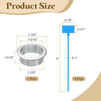 uxcell Desk Grommet, 1-3/8" Zinc Alloy Cable Hole Cover Wire Cord Organizer - Image 2