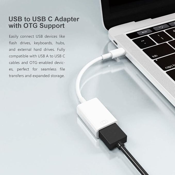 USB C to USB Adapter, Type-C OTG Cable, C Male to USB A Female Adapter - Image 3