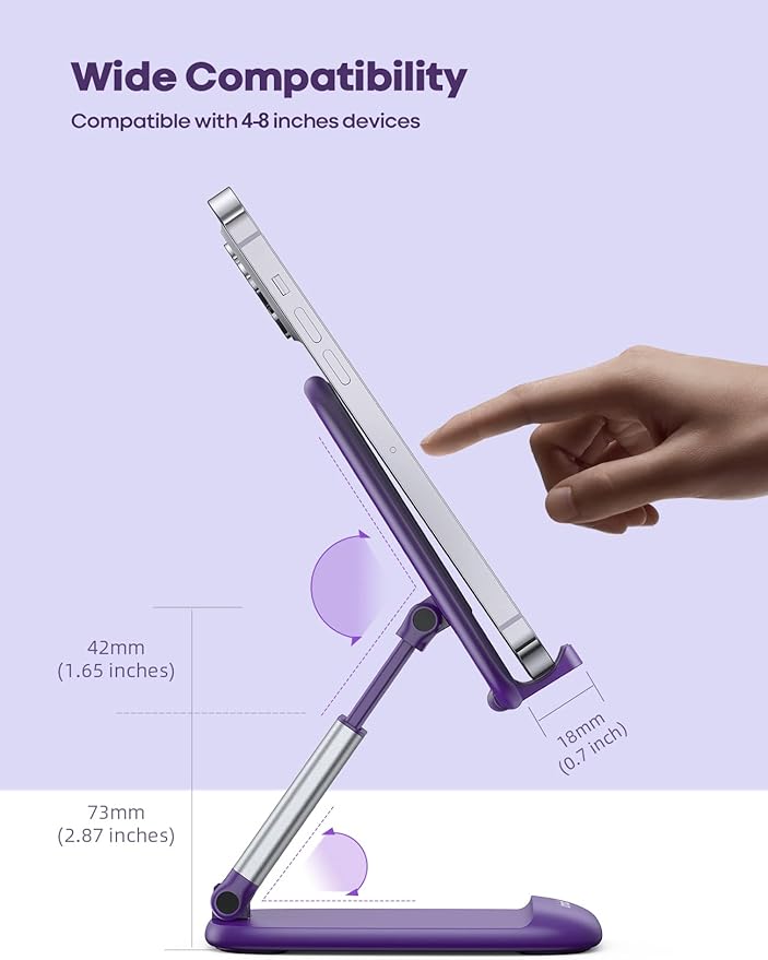 Lamicall Purple Phone Stand for Desk - Image 5