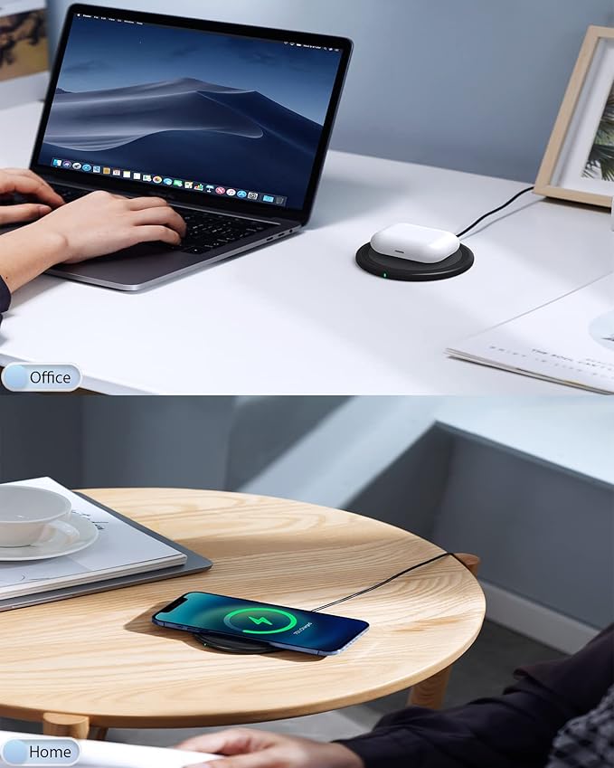 Wireless Charger, 15W Max Fast Wireless Charging Pad 2-Pack Compatible - Image 2