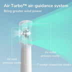 JISULIFE Portable Handheld Turbo Fan, 4000mAh USB Rechargeable Personal Battery - Image 3