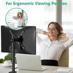 WALI Single Monitor Mount for 1 Computer Screen up to 42 inch, Fully Adjustable - Image 8