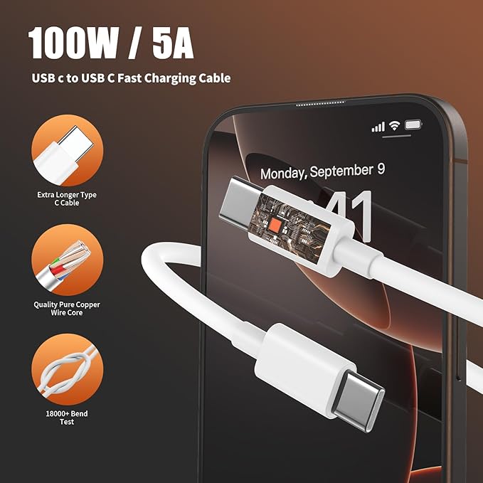iPhone 16 Pro Max Charger Fast Charging, 45W Super Fast USB C Chargers - Image 5