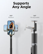 TODI 63" Cell Phone Selfie Stick Tripod, Portable Tripod - Image 4