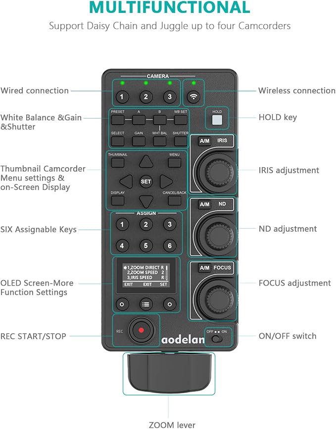Wireless Camcorder lanc Zoom Controller - Image 2
