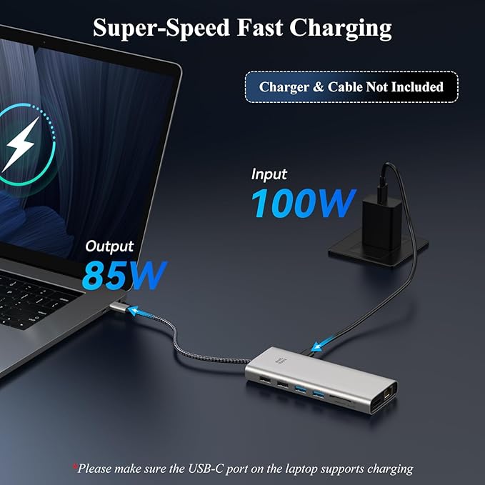 USB C Docking Station, Minthouz 12-in-1 Laptop Docking Station Dual Monitor - Image 6