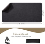 Leather Desk pad for Computer and laptops, Large Mouse pad and Keyboard mat - Image 2