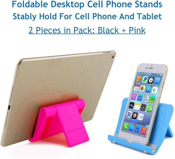 Cell Phone Stand for Desk 2 Pack Mobile Phone Holders Desktop Tablet Stand - Image 2