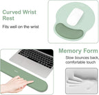 MOSISO Wrist Rest Support for Mouse Pad&Keyboard Set, Circle Curved Ergonomic - Image 4