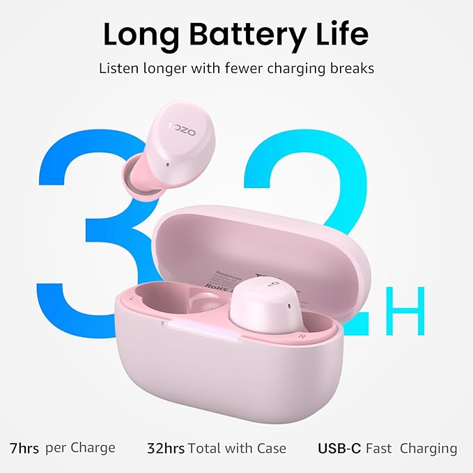 TOZO A1 Wireless Earbuds Bluetooth 5.3 Light Weight in Ear IPX5 Waterproof - Image 4