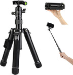 Fotopro Mini Tripod with Ball Head Phone Mount Detachable Selfie Stick Folded by Fotopro
