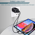AILKIN 3 USB Wall Charger, Triple Charging Adapter, Fast Charging Block Home - Image 5