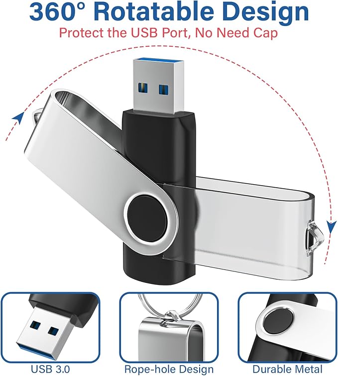 USB Flash Drives 2GB 20 Pack, Wooolken USB 2.0 Thumb Drives - Image 3