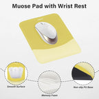 MOSISO Wrist Rest Support for Mouse Pad&Keyboard Set, Rectangular Ergonomic - Image 3