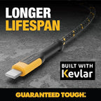 DEWALT Heavy Duty Lightning to USB A Cable — Reinforced Braided Cable - Image 3