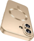 Magnetic for iPhone 16 Case Slim Soft Silicone Bumper Shockproof Metallic by LEKEVO
